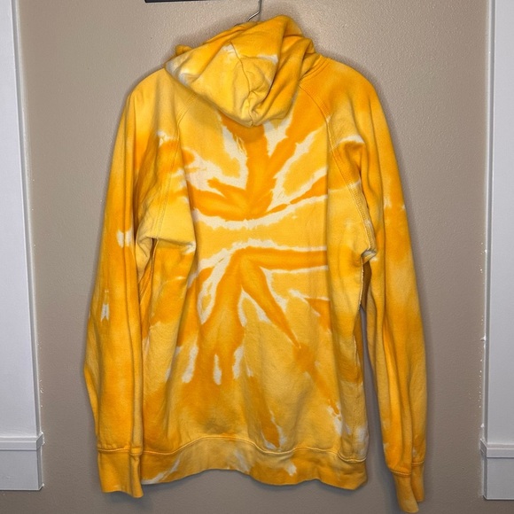 Comfort Colors IOWA Oversized Yellow Tie-Dye Hoodie Size Large - Picture 4 of 4